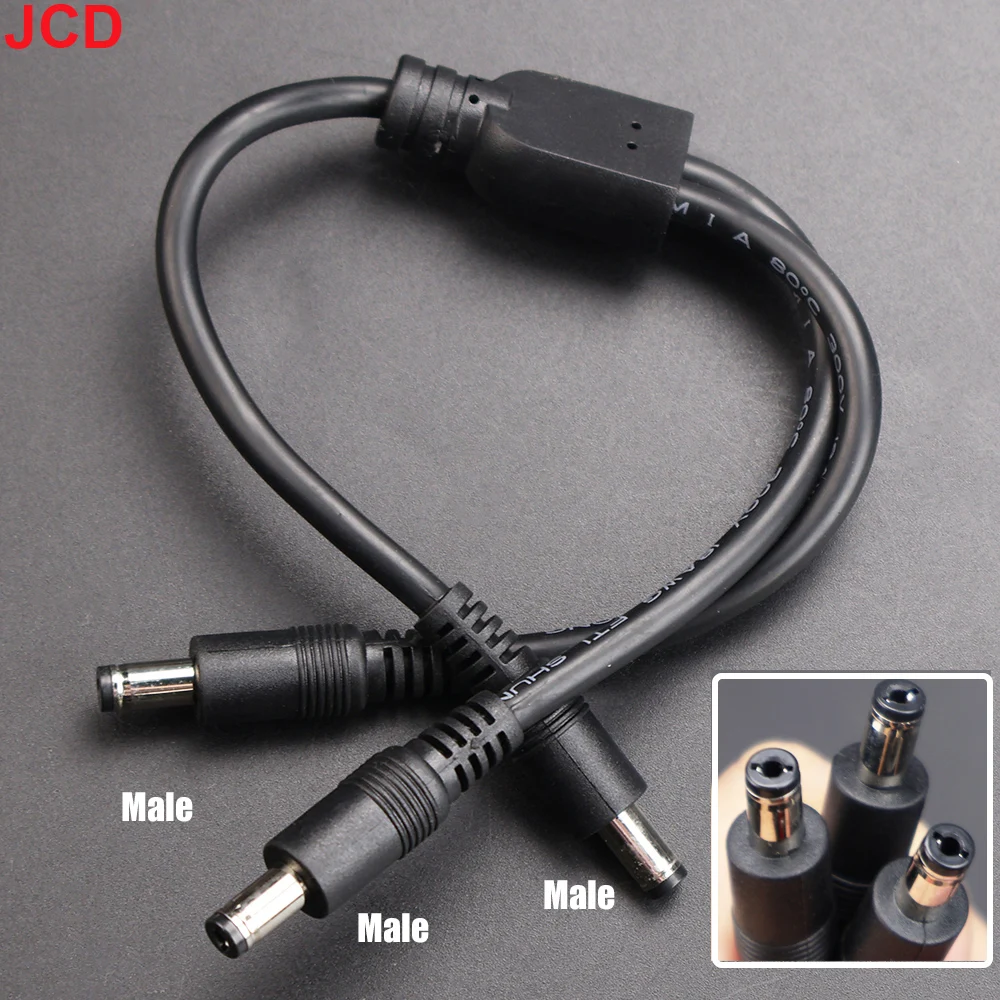 10a 18awg 19v 24v 12v 2 vias dc 1 macho para 2 macho fêmea divisor conector adaptador de fonte de alimentação cabo de extensão 5.5x2.1mm plug m
