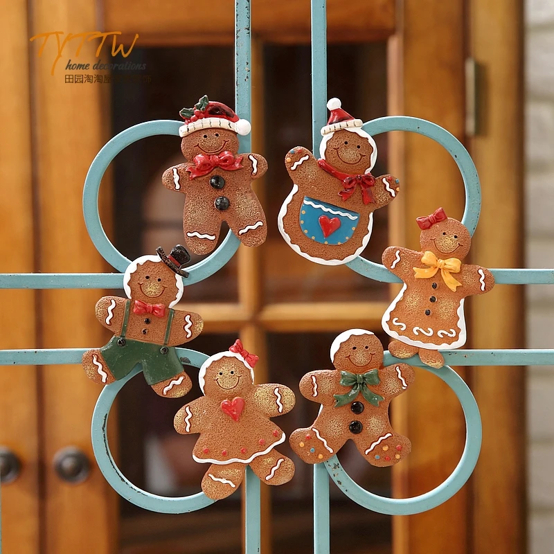 Christmas Decorations For Home Gingerbread Man Refrigerator Magnetic Sticker Resin Cute Fridge Magnet Fridge Magnets Home Decor