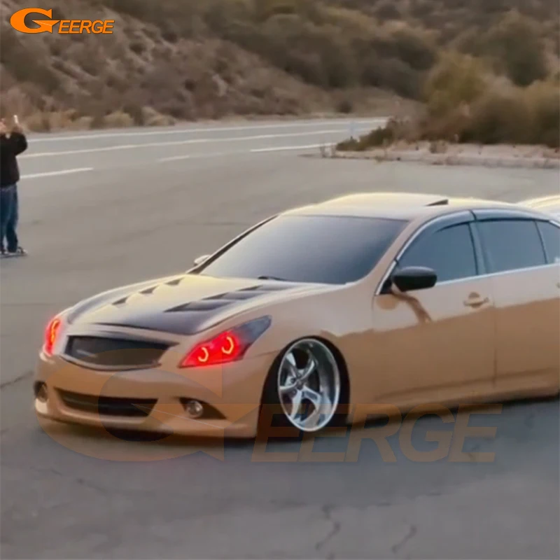 

For INFINITI G25 G35 G37 Q60 Nissan Skyline 250GT 350GT 370GT Day Light Dynamic Multi-Color RGB Hex Led Angel Eyes Halo Rings