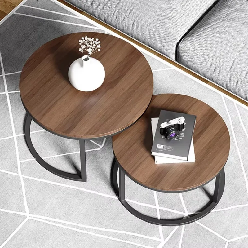 Wooden Furniture Living Room Nesting Nordic Wood Round Modern Luxury Center Coffee Table for the Living Room