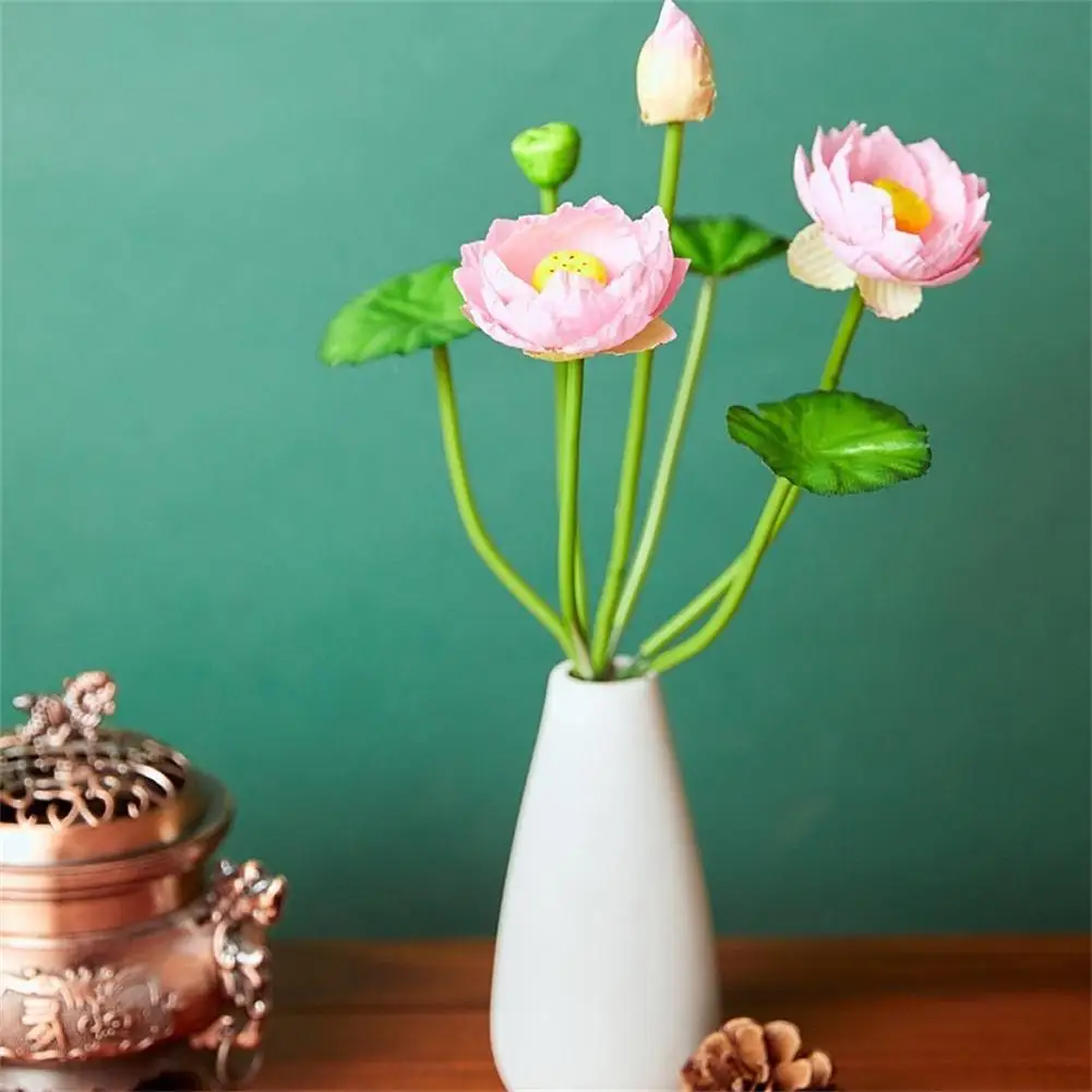 Artificial Flowers Fake Flowers Simulated Small Lotus Small Water Lily Fake Flower Home Fresh Silk Flower Home Decoration