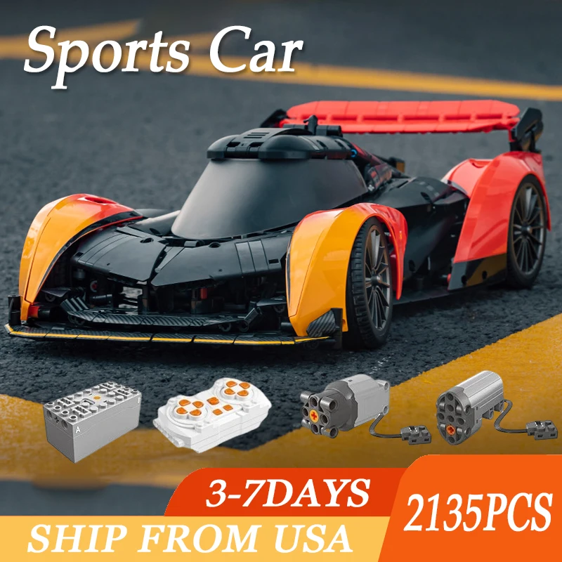 

2136PCS Super Sports Car Model Building Blockw With Powertrain City Racing Car Bricks Collection Desktop Ornaments For Gifts