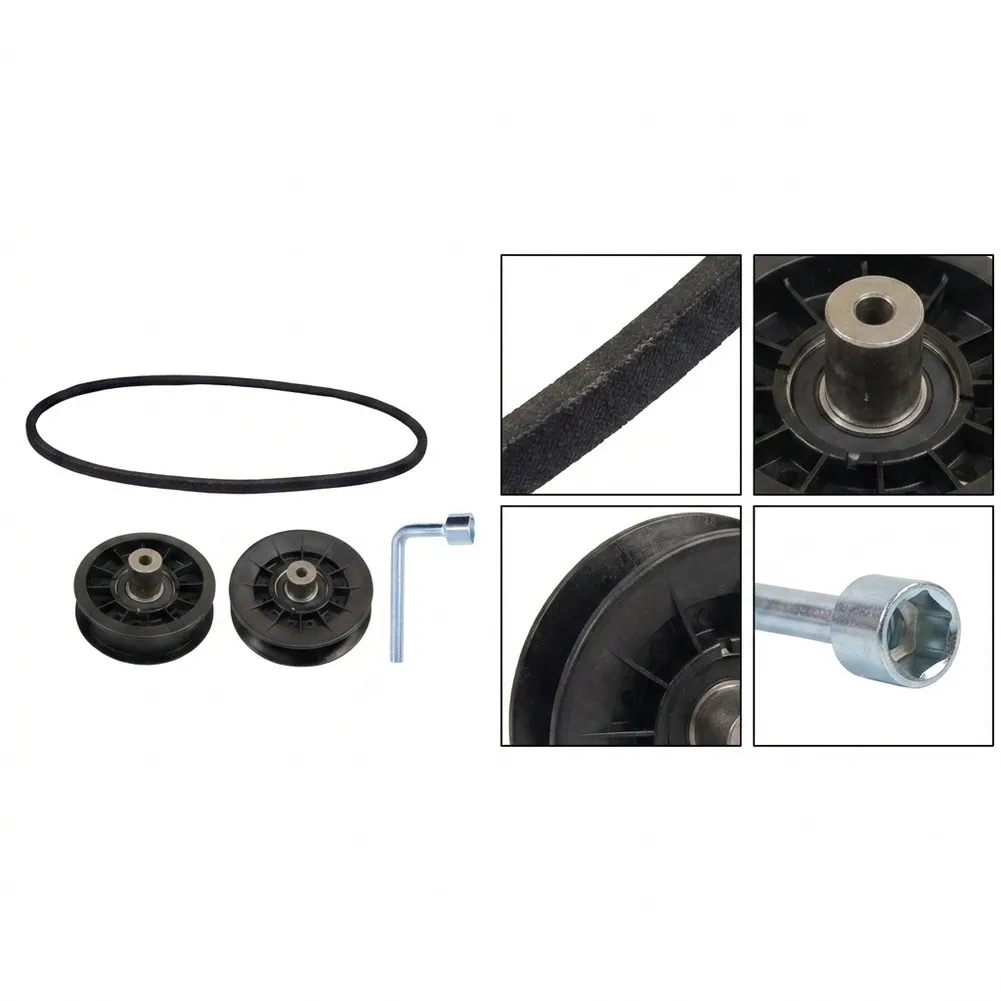 Replacement Belt and Idler Pulley Kit for X300 X300R X304 X305R X310 Mowers Featuring AM134501 AM134502 M144044 Part Numbers