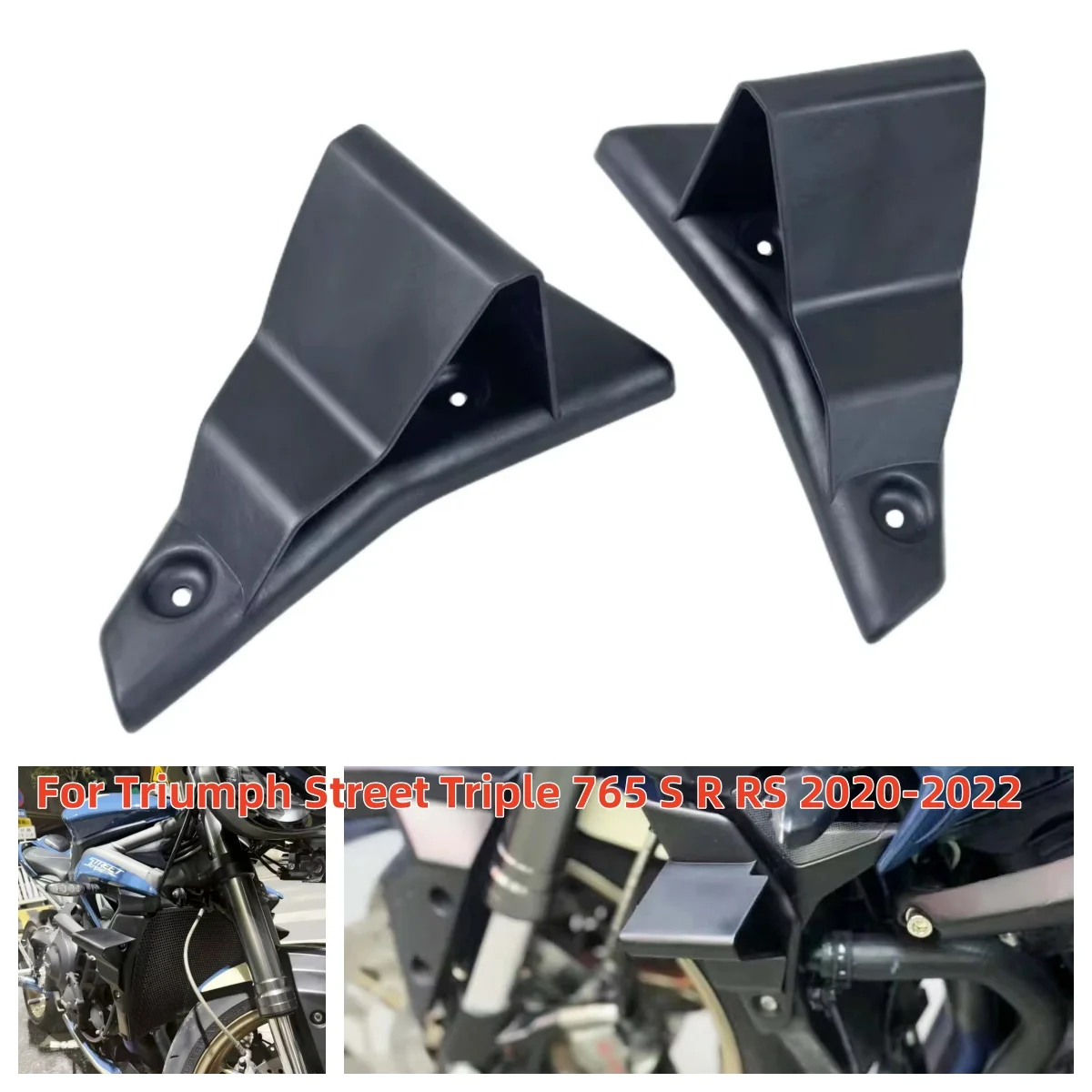 

For Triumph Street Triple 765 S R RS 2020-212022 Motorcycle Water tank guard plate Fixed wing turbulence cover Aerodynamic board