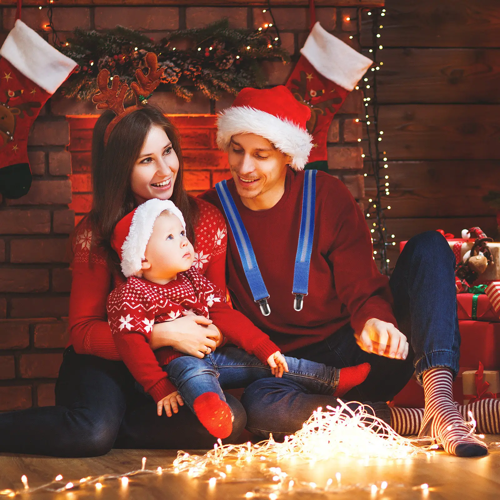 

1Pcs LED Clip-on Suspender Adjustable Glowing Trouser Strap High Visibility 360 Degrees Safety Belt for Running Cycling Hiking