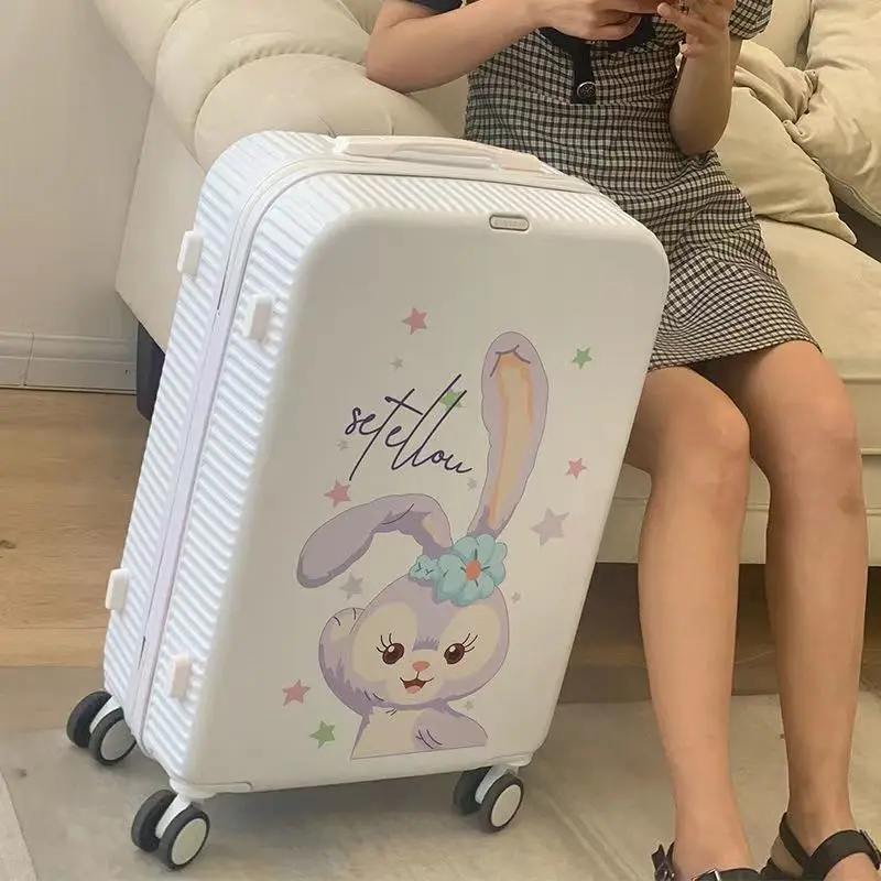 Disney Stellalou cartoon men and women fashionable travel large capacity anti-fall and anti-pressure trolley password suitcase