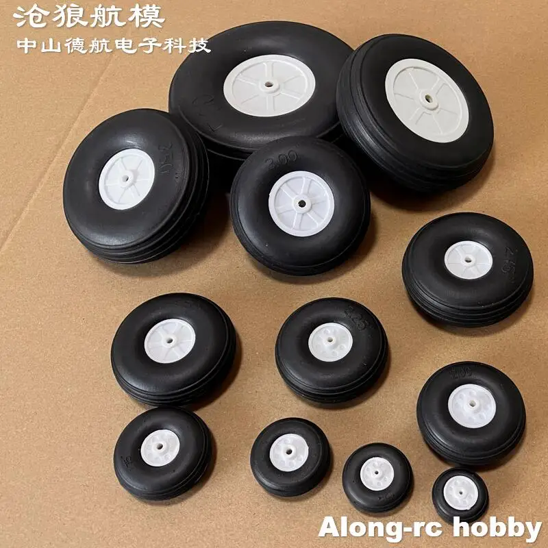 Modèles de loisirs d'avion RC, pièce de rechange pour train d'atterrissage, roue en PU, 4 pièces de 2.0 "2.25" 2.5 "2.75" ou 3.0 ", roue à trous D4/D3 de diamètre