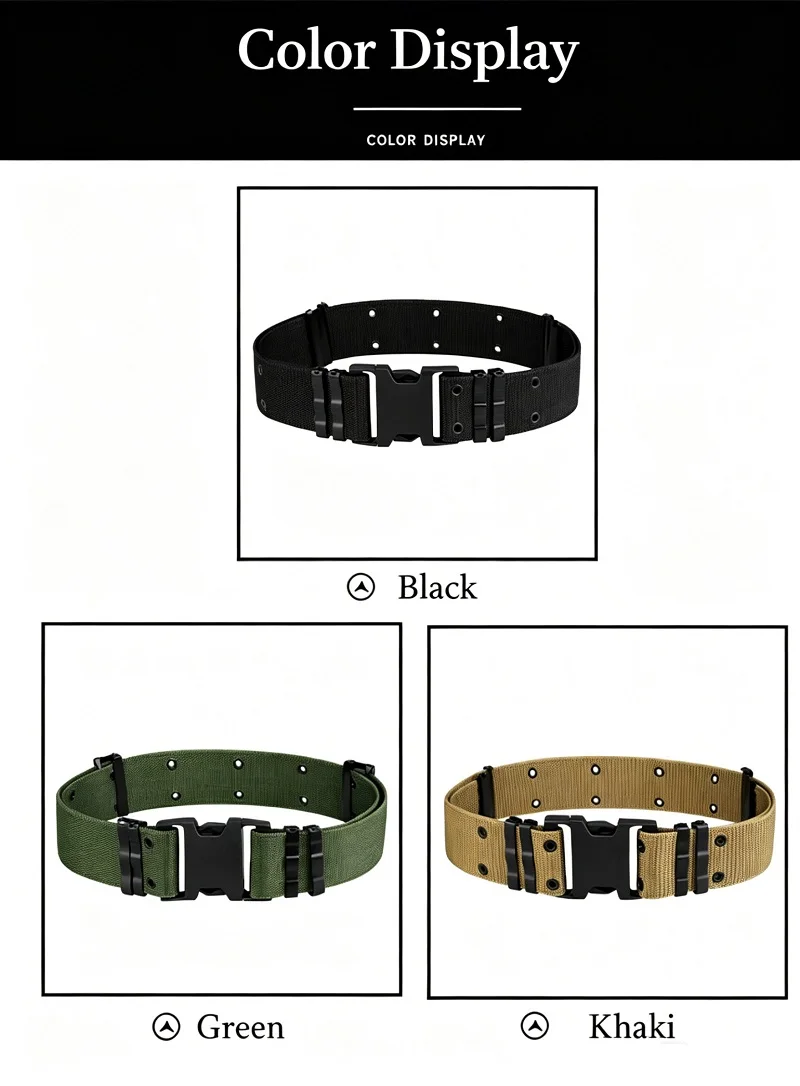 Taktischer Armeegürtel aus Stoff, Canvas, lässig, modisch, luxuriös, Designer-Jeansgürtel für Herren, Militär-Sportgürtel mit verstellbarem Gürtel – Detail 6