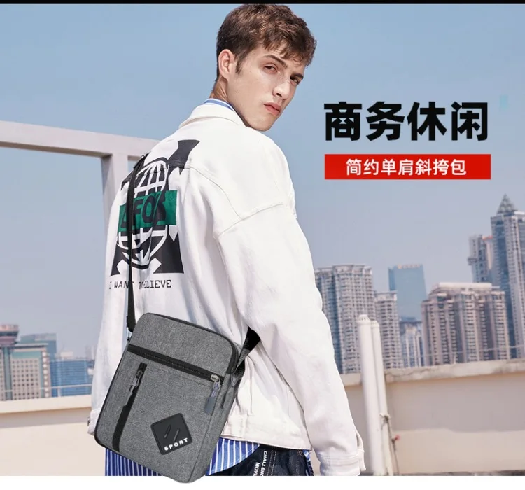 Oxford Cloth Simple  Men's Chest Bag Cross-Border Outdoor Leisure Men's Shoulder Bag New Portable Messenger Bag