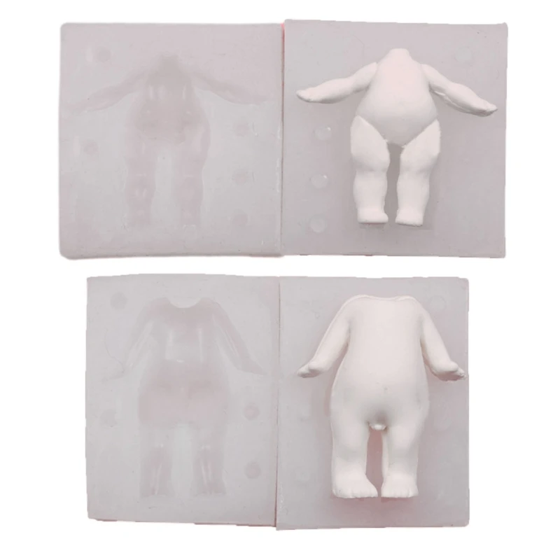 Dolls Body Leg Model Silicone Fondant Molds Plasters Clay Molds Craft Mould DIY Cake Decorating Baking Dropship