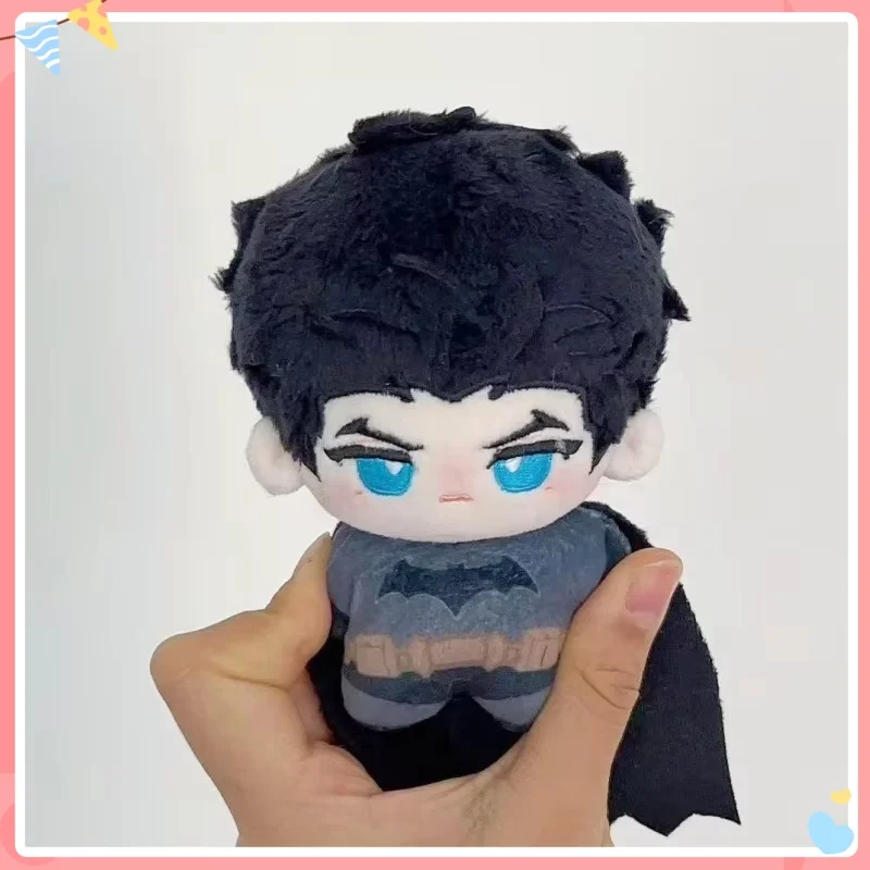 Hot 10cm Anime Bat Man Bruce Wayne Attributes Cartoon Plush Doll Toy Cos Dress-Up Children Adults Collectible Cotton Gifts