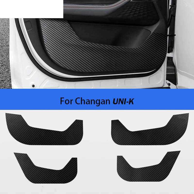 

Car Door uede Leather Carbon Fiber Sticker Anti Kick Pad Stickers Protective Accessories For Changan UNIK UNI-K 2020-2022
