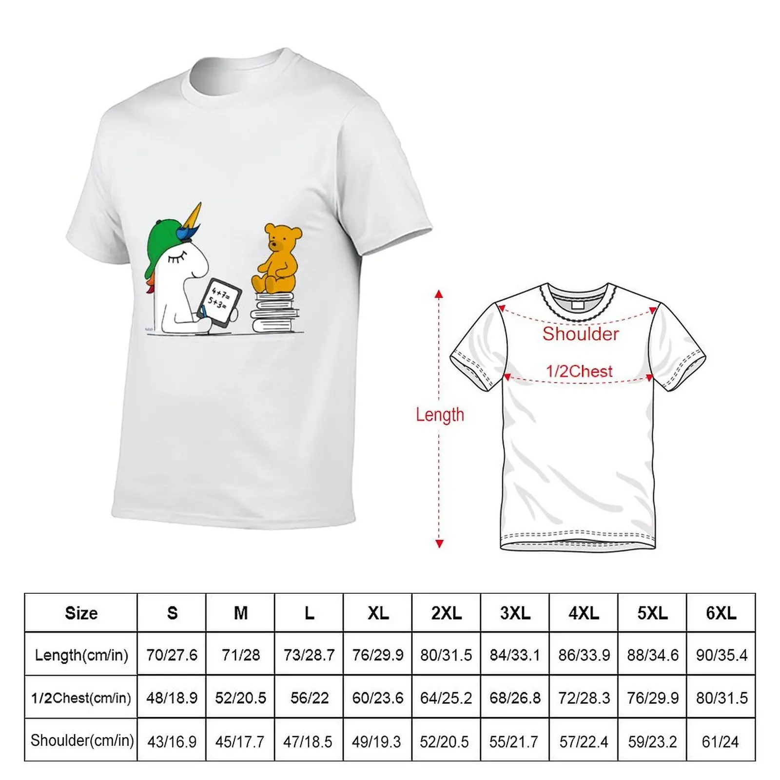 unicorn homework T-Shirt cotton tshirt 100% funny t shirts cotton T-Shirt