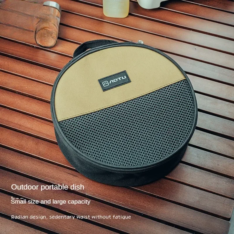 

Outdoor Tableware Stainless Steel Plate Bowl For Hiking Travel Picnic Large Capacity Camping Dinnerware Bag