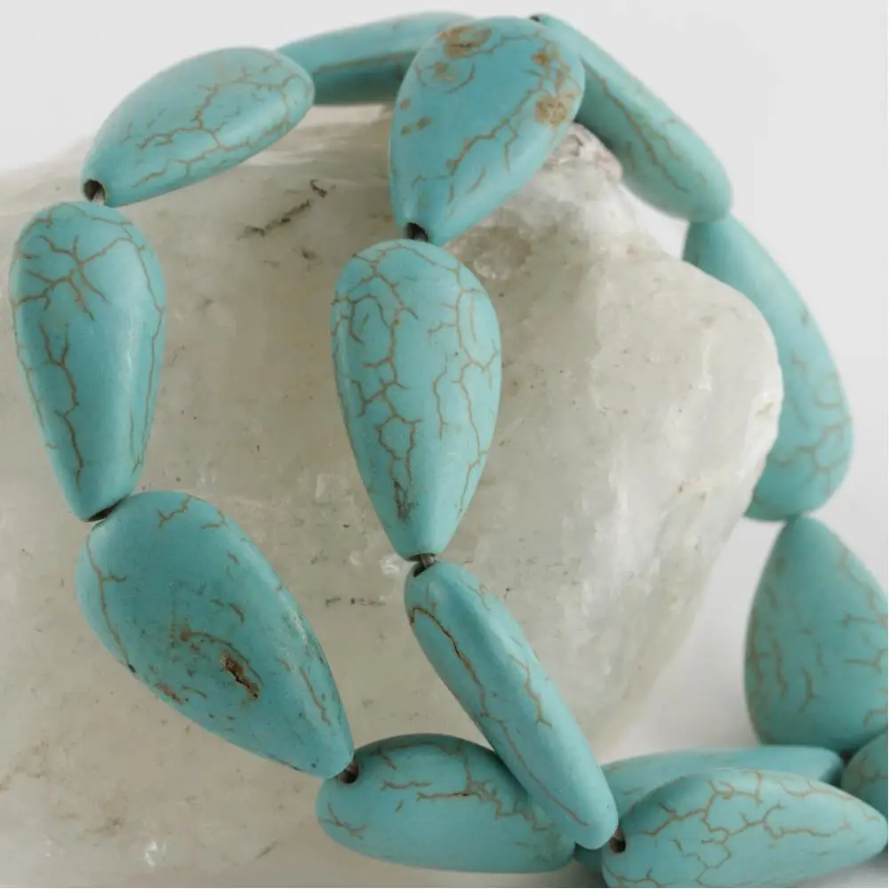 1,5*3 cm Almond Turquoise Natural Stone