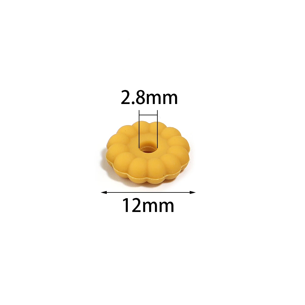 10 Stück 12mm Dichtungs-Silikonperlen Runde Silikon-Abstandsperlen für DIY-Bastelarbeiten Armband Halskette Schmuckherstellung Zubehör – Detail 1