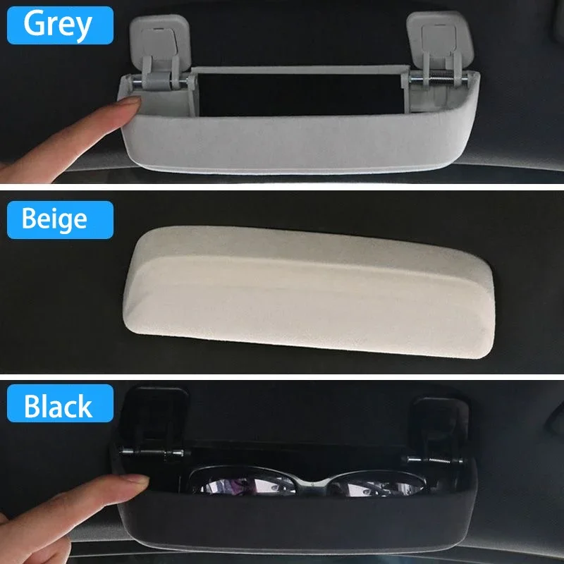 ل Volkswagen VW ID.3 ID.4 ID.6 ID4 crozz ID6 crozz سائق السيارة مقبض نظارات حافظة نظارات من جلد الغزال حافظة نظارات السيارة #2