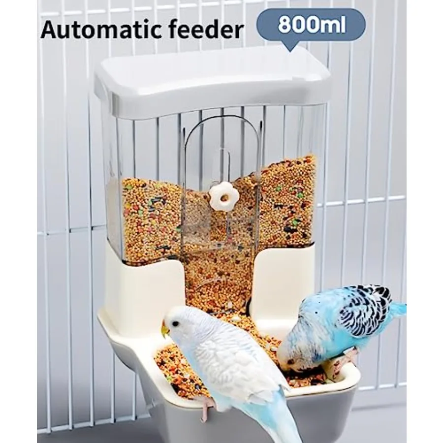 【Spot goods】Automatic No Mess Bird Feeder - Bird Cage Accessories for Parakeet Canary Cockatiel Finch view 4