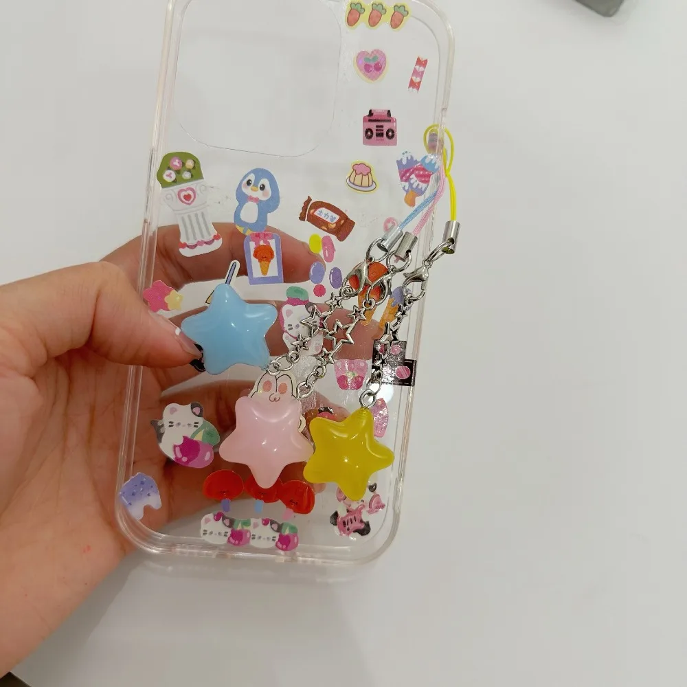 Fashion Star Star Phone Strap Pendant Universal Phone Hanging Rope Candy Color Keychain Mobile Phone Chain Couple Gift