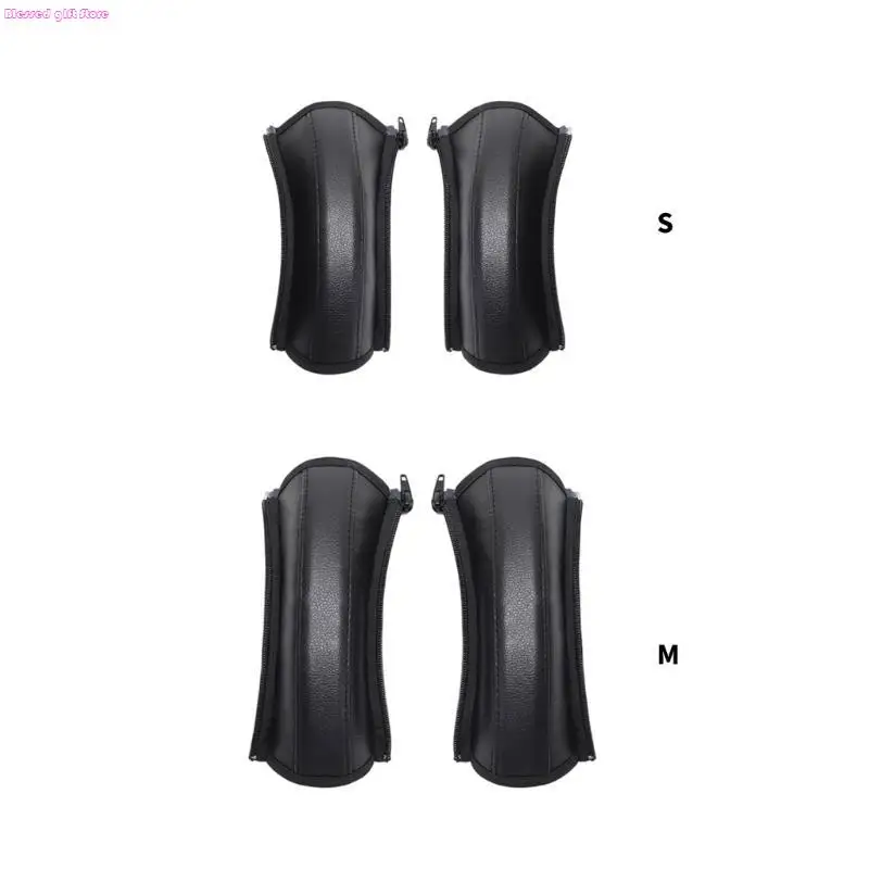D0JC 1 Set PU Leather Baby Strollers Armrest Cover Newborns Cart Handle Bumper Sleeve
