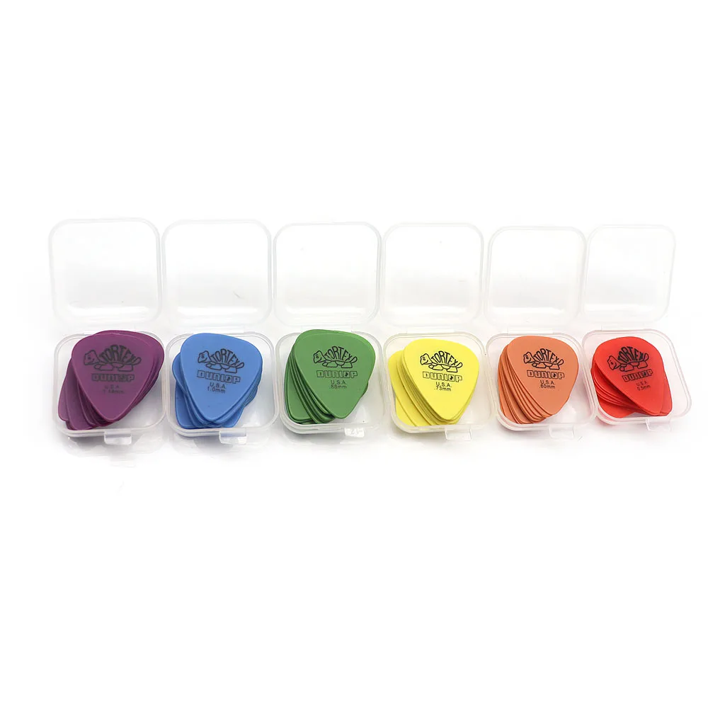 12 Stück Dunlop Gitarrenplektren E-Gitarre Teile Picks Zubehör 6 Arten Dicke Picks mit Box – Detail 5