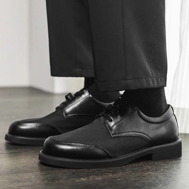 

Summer New Leather Shoes Men's Business Hollow Holes Soft Bottom Men's Sandals Formal Wear Breathable Office Dress Shoes for Men