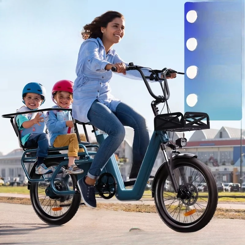 

ONESPORT OT01 Electric Cargo Bike 27ah Large Battery Child Seat Electric Hybrid Bike Road Electric Bike