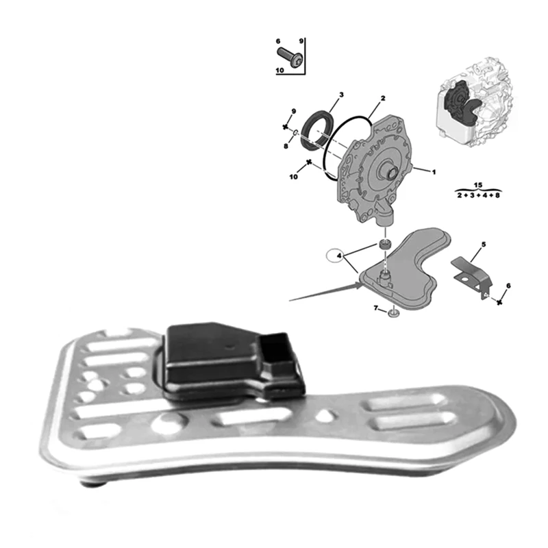 Gearbox Piston Filter Transmission Filter Peugeot Set For Peugeot 206 207 208 307 407 Citroen C3 C4 8200807136 226333