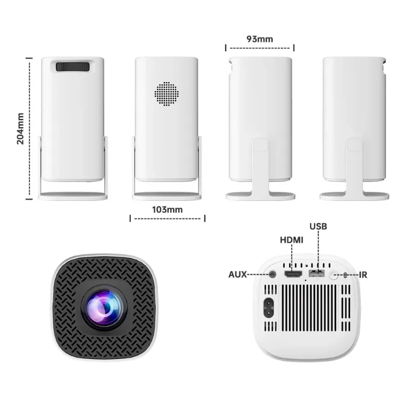 Salange P30 Max Projector HD 1080P Android 11 Proyector وحدة تحكم ألعاب الفيديو مع 2 وحدات تحكم ألعاب لاسلكية مدمجة 3000 لعبة