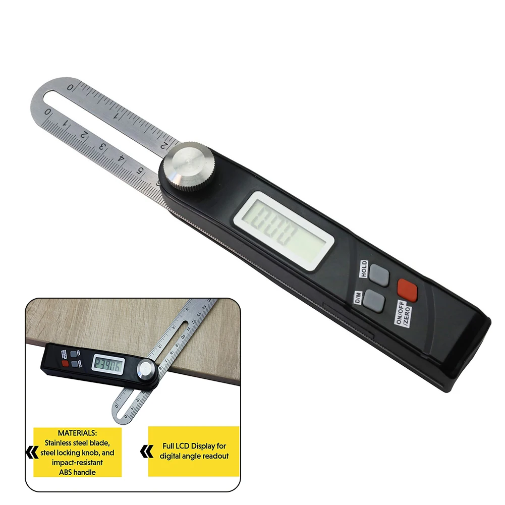 Stainless Steel Digital Protractor Gauge T Bevel Degree Electronic Level Digital Angle Finder Protractor Measuring Tool