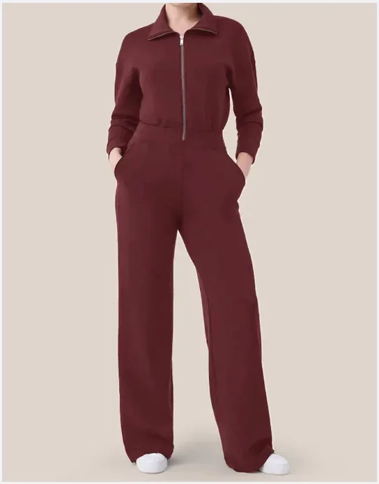 Winter Autumn Long-sleeve Loose Romper Female Vintage Pocket Sweatpants Overall Jumpsuit Casual Zipper Thick Warm Women Jumpsuit