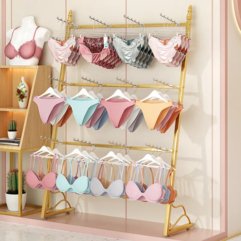 !@Underwear Store Shelf Bra Rack Display Rack Wall One-sided Socks Rack Shorts Silk Stockings Boxed Steel Freestanding Removable