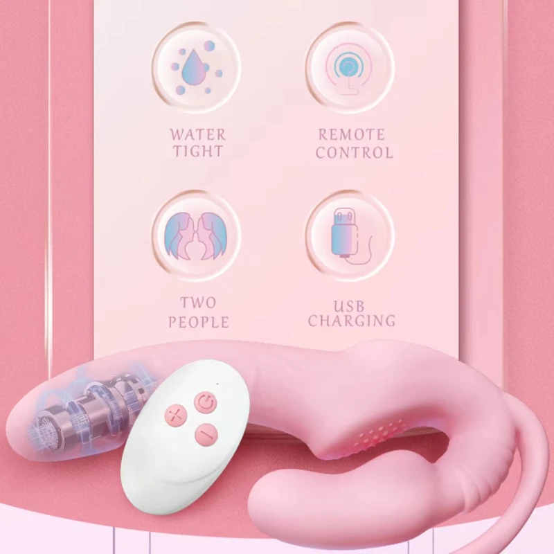 حزام بدون حمالات على دسار هزاز شرجي التوصيل مدلك مثليه 3 في 1 هزاز G-بقعة تحفيز البظر لعبة الجنس للزوجين #3