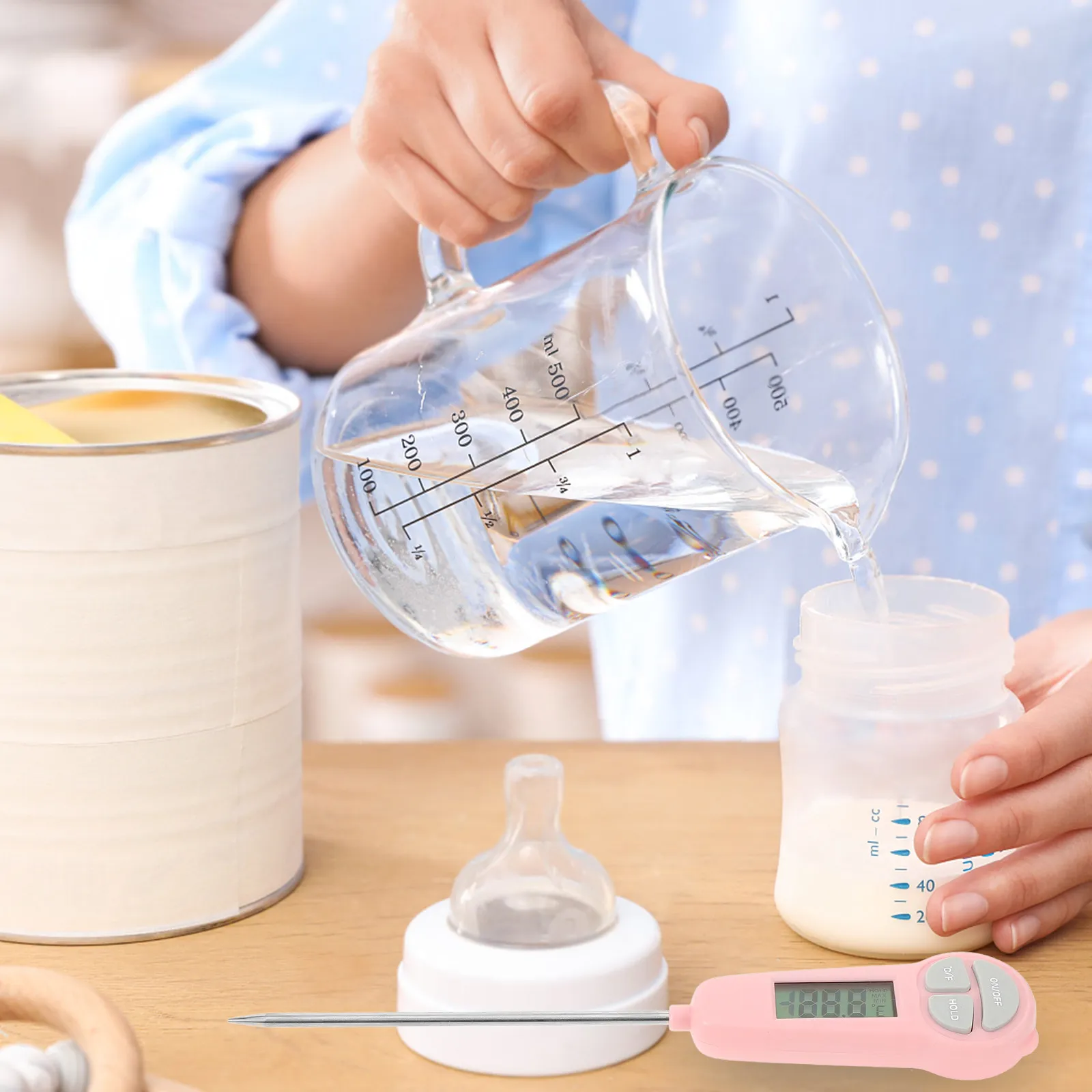 

Digital Meat Probe Cooking Thermometer Portable Pink Instant Read Food Thermometer Kitchen Supplies Kitchen Supplies