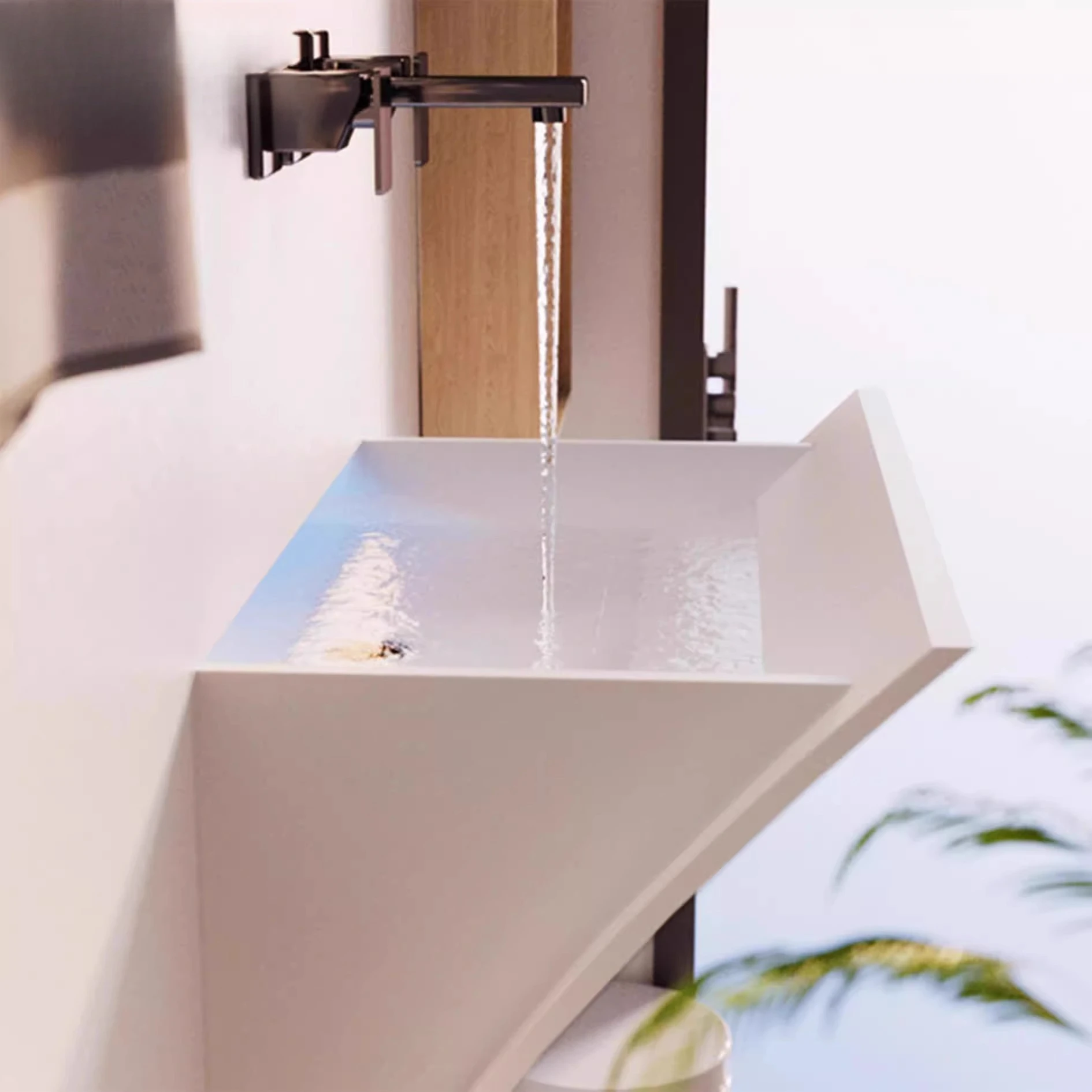 حوض غسيل مثبت على الحائط من oywj، حوض غسيل خارجي لفندق B & B Plaza Balcony #3