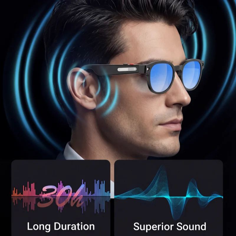 AIMB-S1 AI Smart Glasses AI Translation 8MP HD Camera 4K Shooting Image Conversation Recording Enjoy Music Smart Glasses New