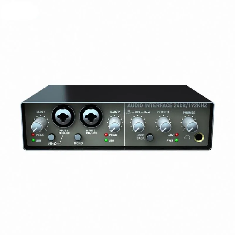 

Professional Q24 USB Audio Interface Sound Card Mixing Computer Recording Box for Livestream Broadcast Musical Performance