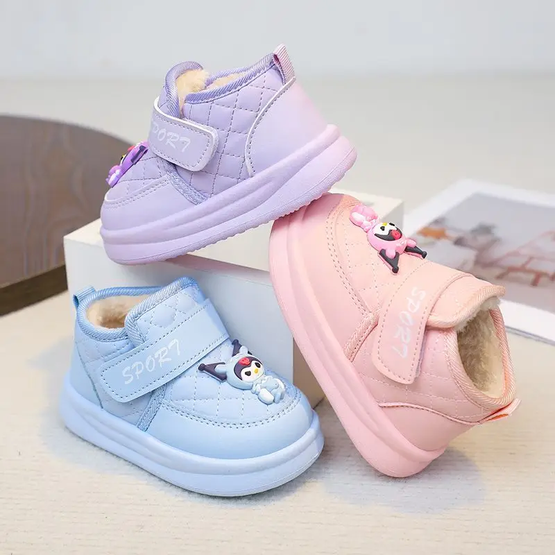 شتاء جديد الأطفال الأحذية القطنية للفتيات الفتيان موضة لينة أسفل المضادة للانزلاق تنوعا الدفء أحذية قطنية حذاء كاجوال