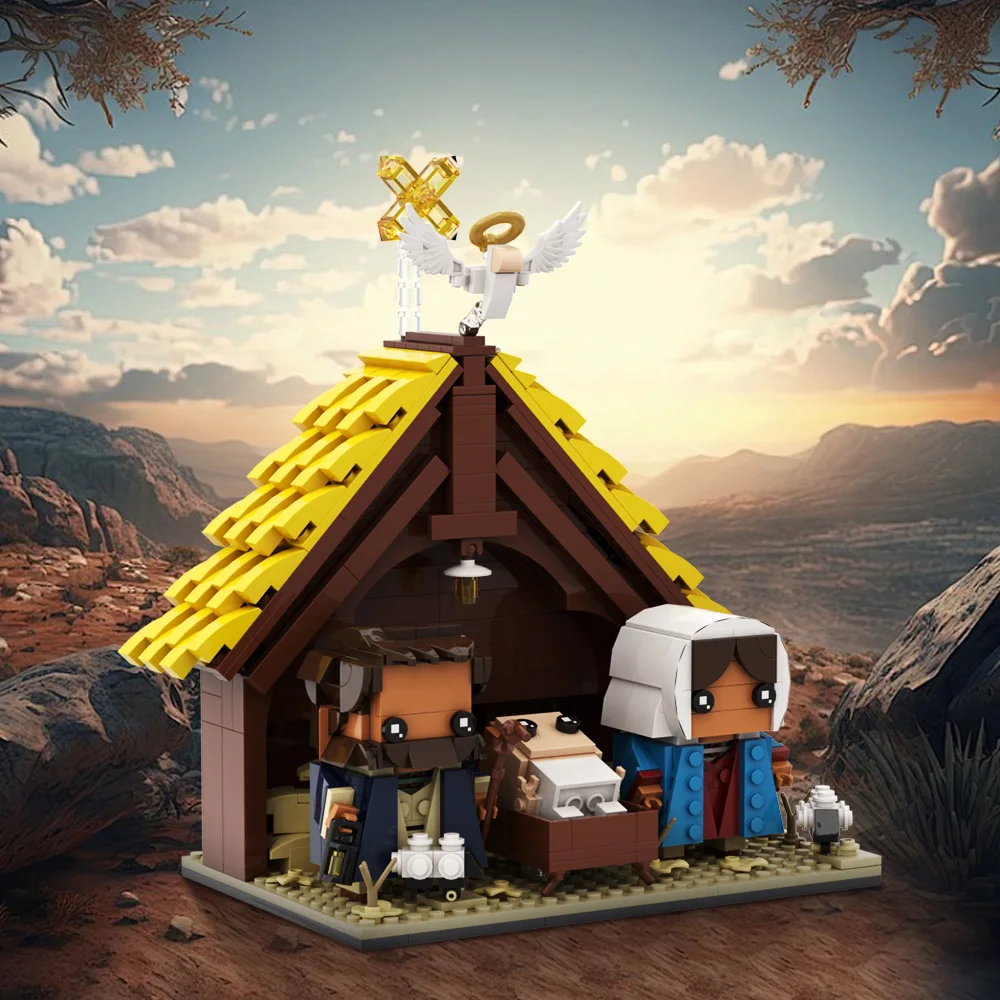 

MOC Birth of Jesus Building Block Nativity Scene Ornaments Christmas Tree Hanging Bricks Decoration Toys For Birthday Gifts