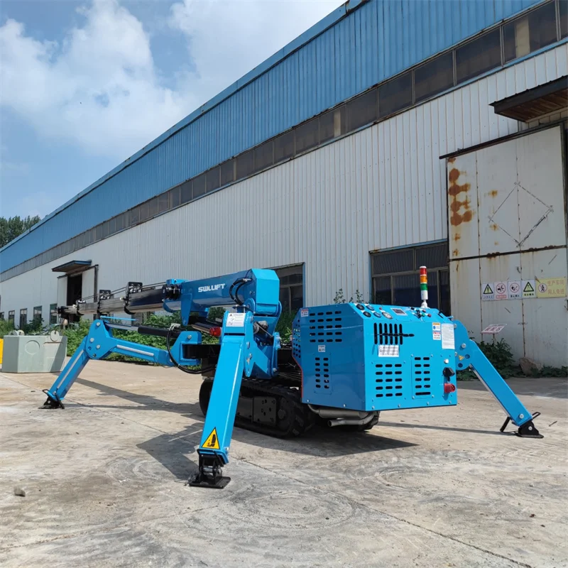 For Heavy Steel Erection and Bridge Work 3/5/6/8/12Ton Compact Spider Crane with Fly Jib and High Torque