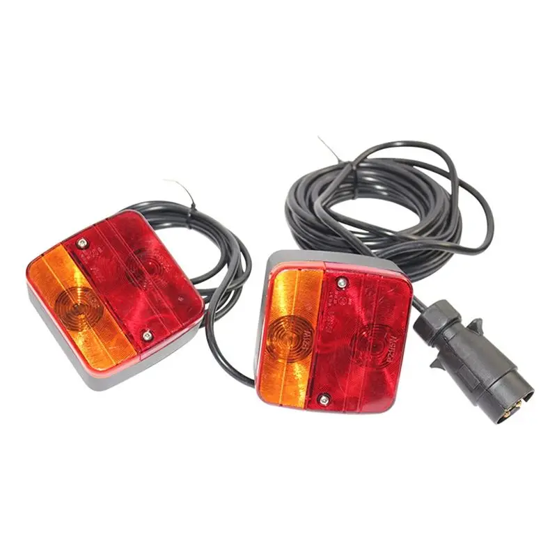 1 Set 12V 7 Pin 10M Universal Rear Towing Tail Light For Trailer LED Brake Stop Reflector Lamp For Trailer-A67F