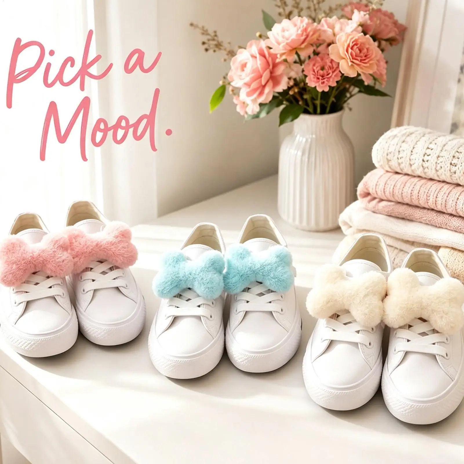 Plush Dog Bone Shoe Clips, DIY Cute Sneaker Accessories & Brooch Pins For Backpacks, Decorative Charms For Shoes, Bags & Caps
