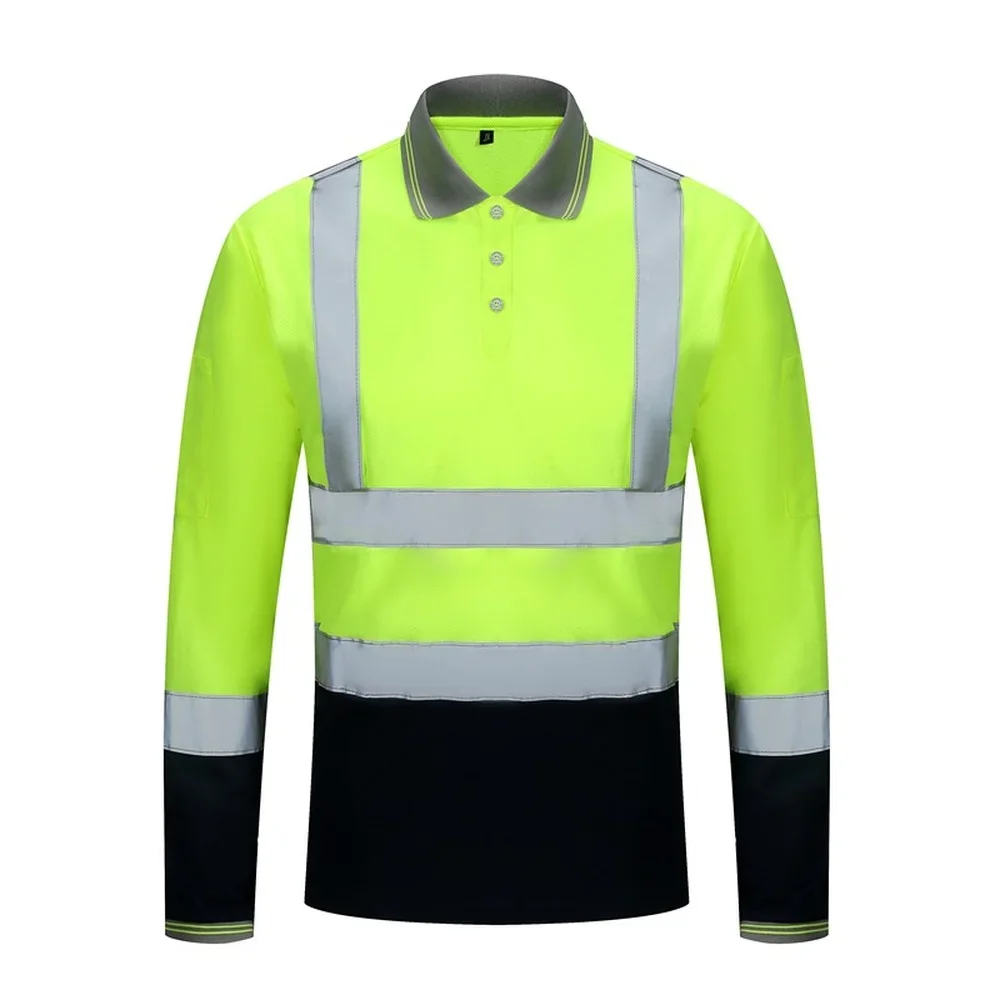 Safety Reflective Shirts High Visibility Working T-shirt with Reflection Tapes Road Traffic Construction Security Tops Workwear