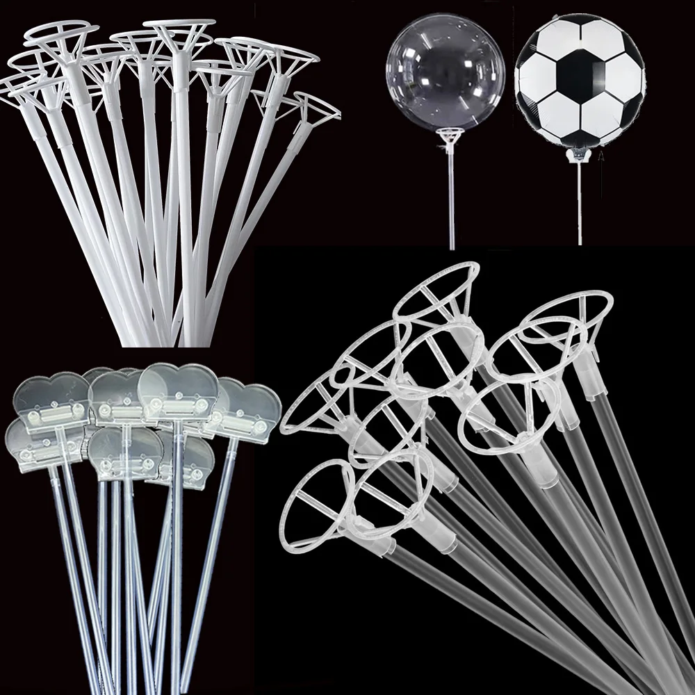 Bâton de Support Transparent blanc pour ballons Bobo, 40cm/70cm, tige de Support pour ballons, accessoires de décoration pour ballons d'anniversaire et de mariage, 10 à 100 pièces
