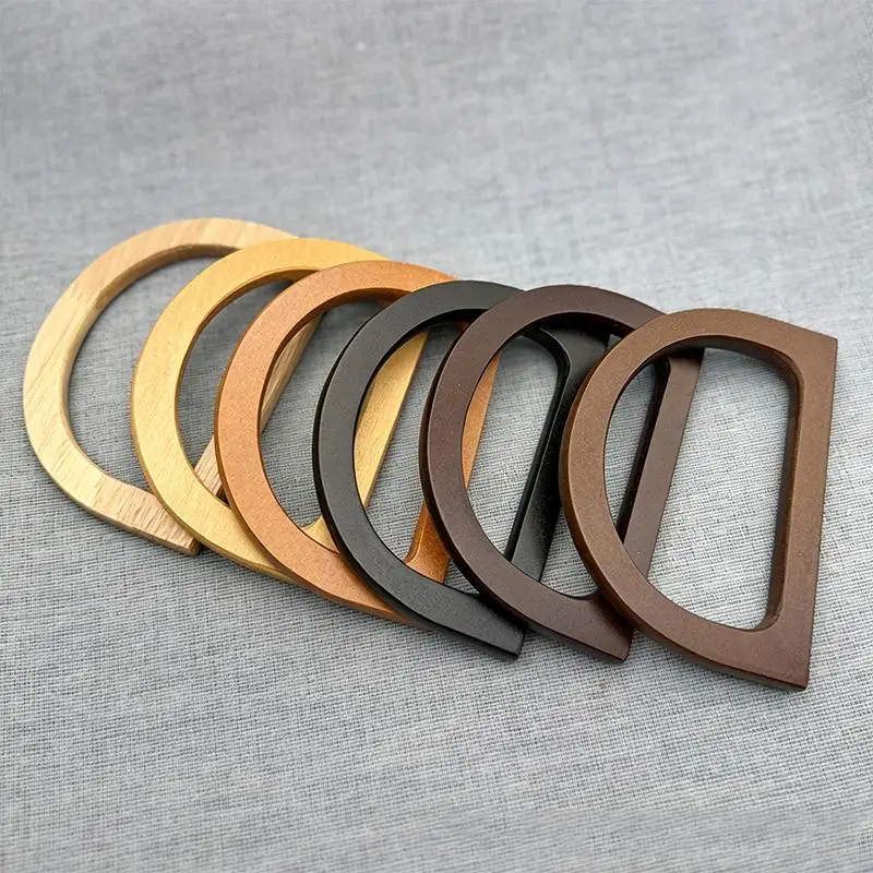 1 Stück Holz-Halbkreis-D-förmiger Taschengriff, Gehäkelte Taschengriffe, Ersatz für DIY-Handtaschen, Geldbörsen, Gepäck, Handgefertigter Griff – Detail 8