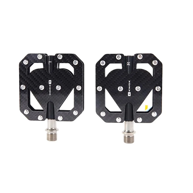 

M Driven Ultralight T800 Carbon Fiber Bicycle Pedals Titanium Axle 3 Bearings Pedals MTB Road Bike Lightweight Flat Pedals