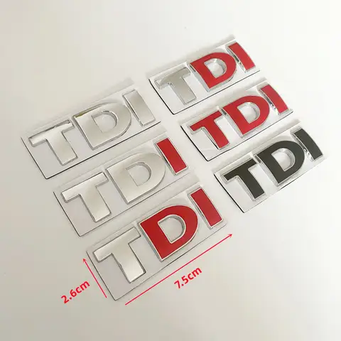 3D Metal Letters For Car Stickers TDI Letters VW Golf 4 5 6 7 JETTA PASSAT MK2 MK4 MK5 MK6 MK7 TDI Emblem Logo Badge Accessories