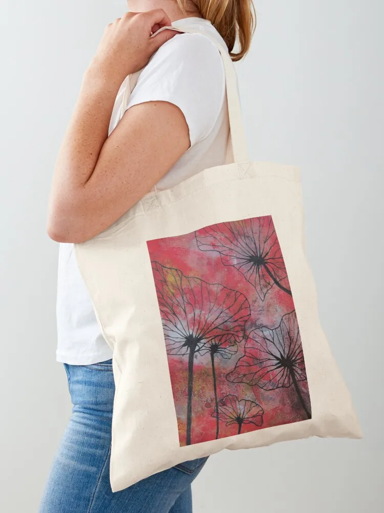 Abstract flowers Tote Bag tote bag university female bag tote men