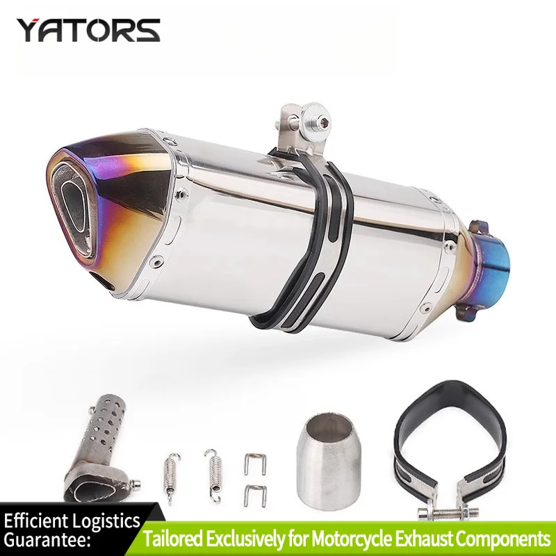 Hot Selling 51mm Universal Motorcycle Exhaust Pipe Muffler Ak Exhaust Escape moto For Honda Yamaha Kawasaki Z650 R1 R3 R6 CBR300
