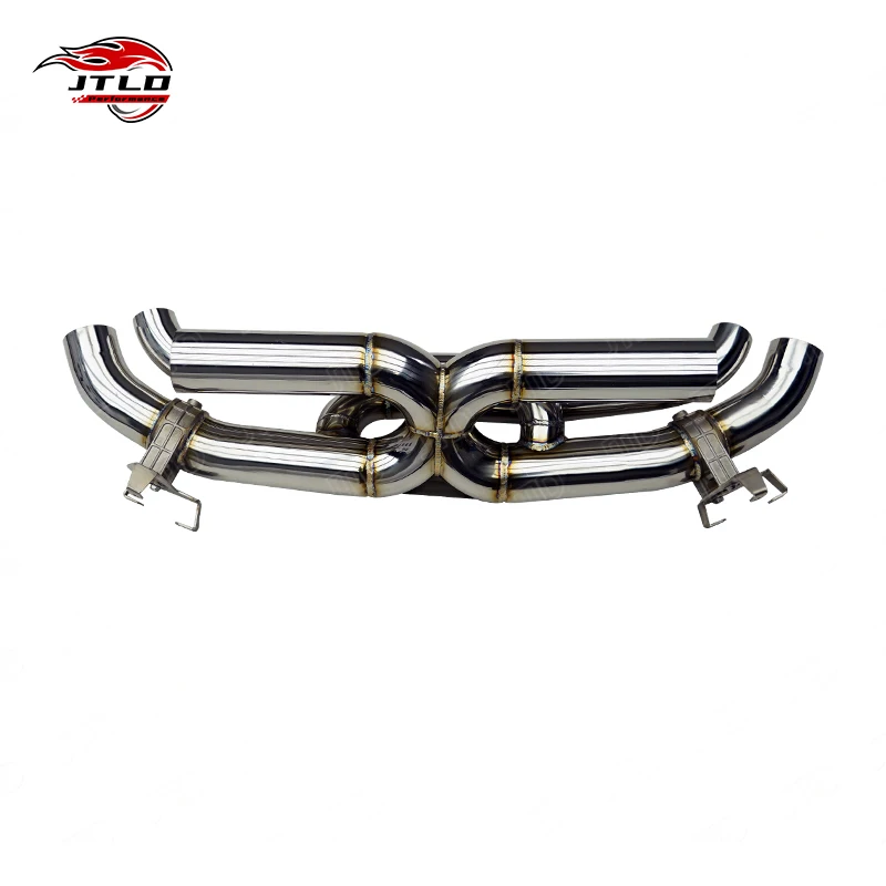 JTLD High Performance 304 Stainless Steel Mirror Polished Exhaust Muffler System for Porsche 992